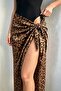 Leopard Print Non-Revealing Pareo Skirt