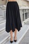 Women's High Waist Eight-Piece Asymmetrical Skirt-Black - 3