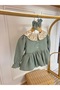 Baby Girl Green Romper - 4