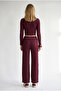 Women's Plum Arma Detailed Draped Top and Bottom Set Tkm-19000496 - 5