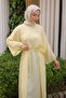 Yellow Slit Waist Tie Tunic - 4
