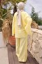 Yellow Bat Sleeve Blouse and Trousers Muslin Set - 4