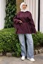Plum Sleeves Cape Belted Waist Shirt - 2