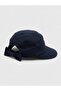 Women's Navy Blue Wide Brim Summer Hat |   Adjustable Visor Cap with Bow Detail