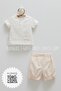 Men's 2-Piece Baby Set Cotton Linen Summer Shorts Set - 2