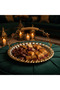 Germax Luxury Silver & Gold Round Serving Tray with Handles – 30 cm - 2