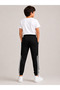 Mişil 24205-26 Boy's Stripe Detailed Jogger Sweatpants Comfortable Fit Elastic Cuff Sports Bottoms - 5