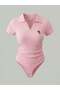 Polo Collar Ribbed Lycra Premium Bodysuit - 3