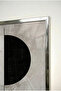 Dark Green and Black Geometric Circular Shaped Glass Tabletop Silver Metal Framed Home Business and School Table - 4