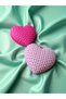 Textured Heart Keychain 3D Printing Colorful Bag Ornament Gift Accessory - 2