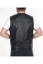 100% GENUINE LAMB LEATHER BLACK MEN'S VEST - 4