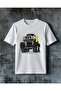 Monster Car Sari Tasit Printed Oversize T-Shirt
