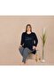 Patterned Long Sleeve Plus Size Pajama Set - 2