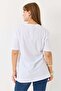 Women's bright printed bicycle collar t-shirt white - 4