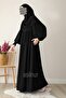 Hifa Balloon Sleeve Dress Shawl Gift Set Black - 3