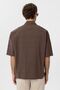 Textured jacquard cotton men's short sleeve shirt - 4