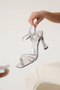 Silver Women's Stone Sandals Fs20My15E - 6