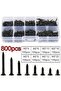 800-piece M2 self-tapping screw set in various sizes and styles - appliance assembly including c... - 4