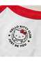 White Halter Neck Hello Kitty Printed Girl's Crop Undershirt - 3
