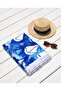 منشفة الشاطئ المستديرة من أنيموس باللون الأزرق - 4