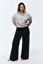 Flared jersey trousers