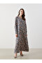 Cowl Neck Patterned Dress