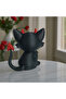 S Cute Devil Cat Figurine, Black Red Angry Cat Sculpture, Gothic Home Decor for Cat Lovers, For Li. - 4