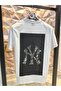 2001 Ny Printed White Basic T-Shirt