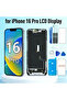 شاشة OLED 16pro لهاتف آيفون 16 برو، شاشة LCD تعمل باللمس مع تقنية اللمس ثلاثي الأبعاد للآيفون