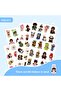 Bandai 80pcs Monchhichi Cartoon Graffiti Decoration Car Trunk Mobile Phone Case Notebook Sticker - 5