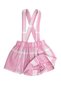 Organic Pink Plaid Strappy Baby Girl Skirt - 2