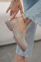 Avalin women's genuine suede loafer shoes beige - 4