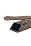 Beige Brown Floral Linen Silk Tie İk2461 - 2