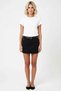 Women's Mini Shorts Low Waist Belted Plain Pattern Denim Fabric Rigid Woven Short Length Stylish - 4