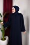 Zehra Ferace with Wide Sleeve Detail (Navy Blue) - 6