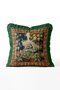 Tapestry Bird and Tree Scenery Fringed Throw Pillow Cover - Green Tassel Pastoral Pillowcase - 2