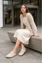 Luvra Laceless Genuine Suede Leather Women's Casual Cork Sole Loafer Classic Shoes Hdmt - Cream - 2