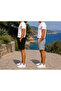 Men's Loose Fit 2-Piece Shorts Black-Grey Summer Casual Shorts - 2