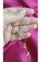 316L Steel Zircon Stone Snowflake Pendant Gold Color Stainless Steel Women's Necklace Stylish and Elegant Design - 6