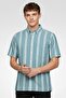Men Casual Fit Stripe Short Sleeve Casual Shirt, Multicolor