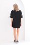 Women's Short Sleeve Summer T-Shirt Crew Neck Printed Oversize T-Shirt - Black - 6