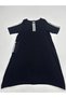 Plus Size Crew Neck Cargo Pocket Stone Capri Sleeve Skirt Hem Rubber Detailed Women's Dress - 6