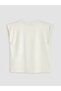 Ecru Crew Neck Padded Women's Undershirt - 2