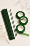 50 Pcs 2 mm 30 cm Green Floral Wire and 3 Pcs 35 m Green Floral Tape Set Chenille Wire Flower Making - 3
