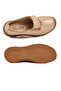 Beige Genuine Leather Women's Casual Shoes - 5