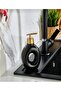 Luxury Porcelain Bathroom and Kitchen Liquid Soap Dispenser with Gold Design - 3