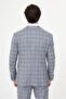 Plaid Slim Fit Mono Collar Classic Men's Suit Navy Blue - 45470.26Y - 5