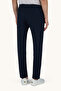 Men's Regular Waist Cotton Straight-Leg Navy Blue Sweatpants - 4