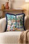 Spring Garden Home View Fringed Cushion Cover - Navy Blue Tasseled Mediterranean Style Pillowcase - 5