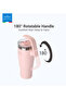 Temp Guard Vacuum Insulated Travel Mug – 180° Rotating Handle Tumbler, 24H Cold & 12H Hot, 950ml - Light Pink - 2